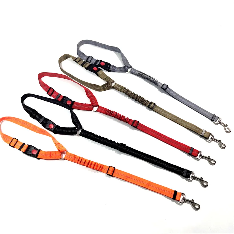 Adjustable Dog Car Seat Belt Dog Bungee Buffer Leash Pet Dog Car Seat Belt Collar