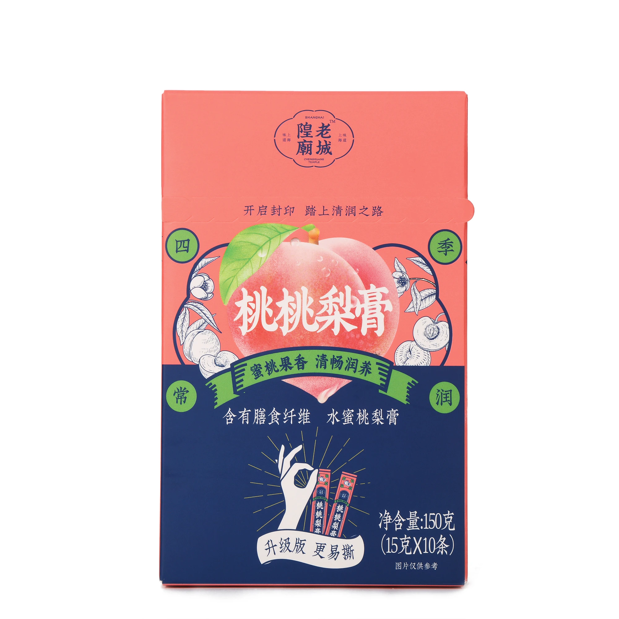 fruit syrup concentrate Lao Cheng Huang Miao peach and pear syrup (12 Bags)