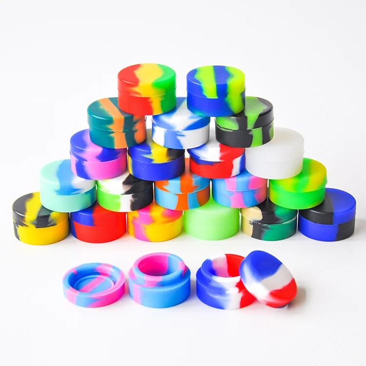 
5ml Silicone Wax Contiainer None Stick Silicone wax Oil Jar Container 