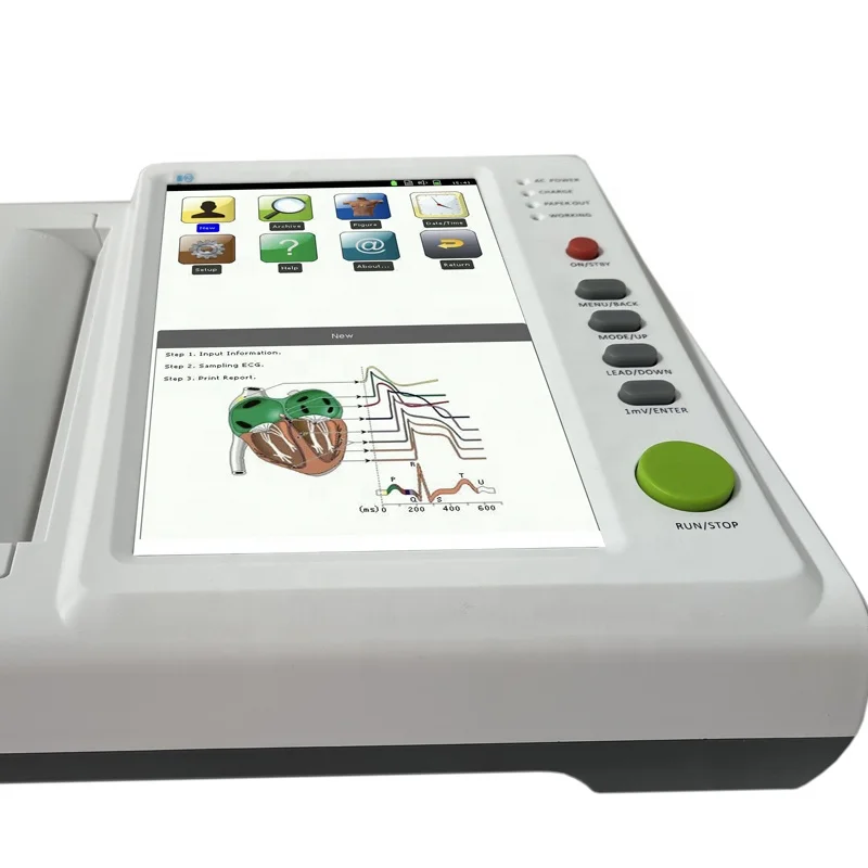3 6 12 channel digital electrocardiogram electrode 12 lead ecg holter monitor portable electrocardiograph device machine price