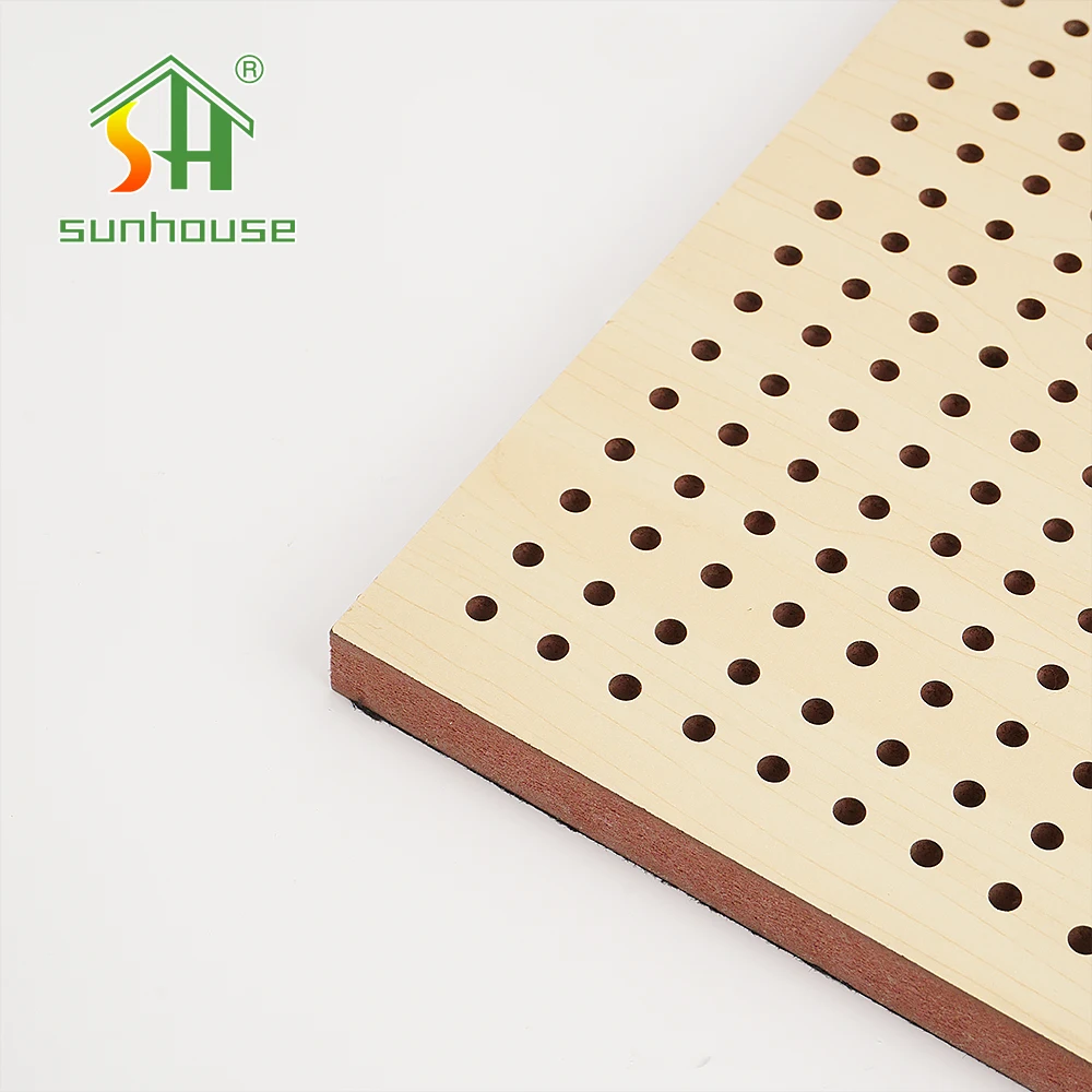 Wholesale Anti-Scratch 600*1200Mm Perforated Wood Acoustic Panel Good Stability Oak Wall Panels