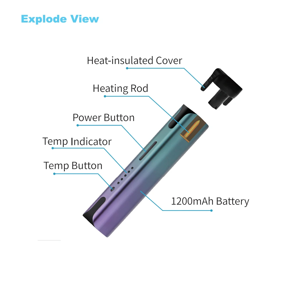 Factory wholesale smoke-free product Hitaste Q2 Heated Tobacco Product for tobacco sticks