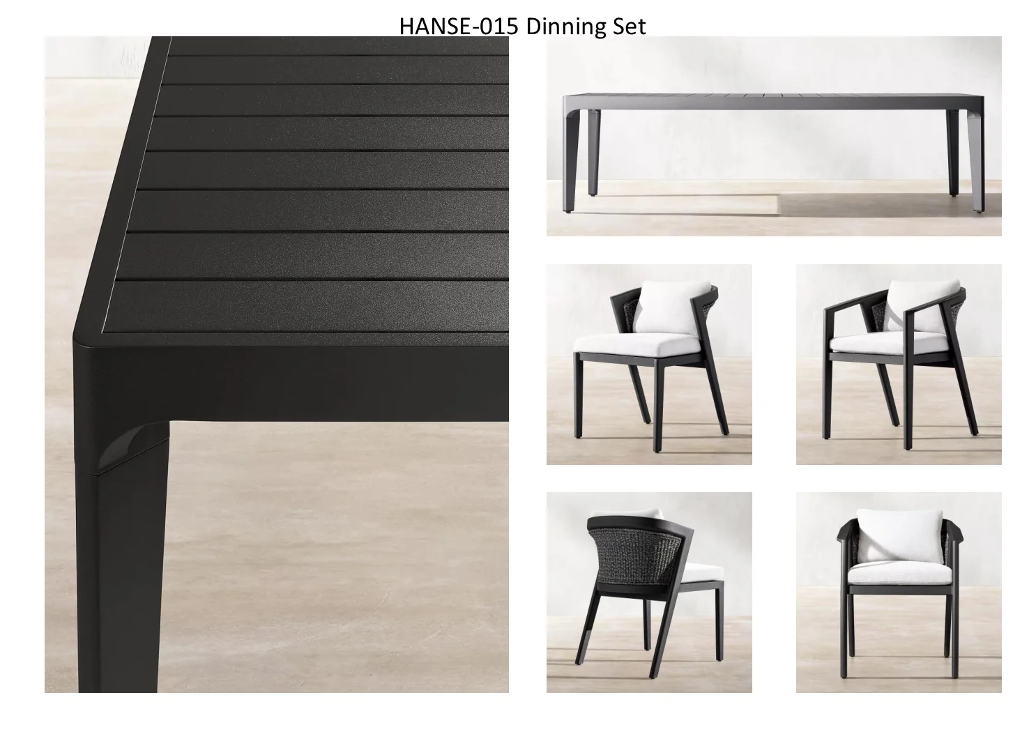 Garden Furniture 10 Seater Table and Chairs Outdoor Aluminum Dining Set Modern Outdoor Furniture