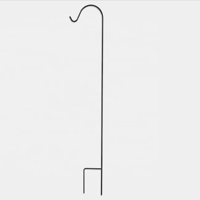 Стальной овчинный крючок с черным порошковым покрытием для украшения сада