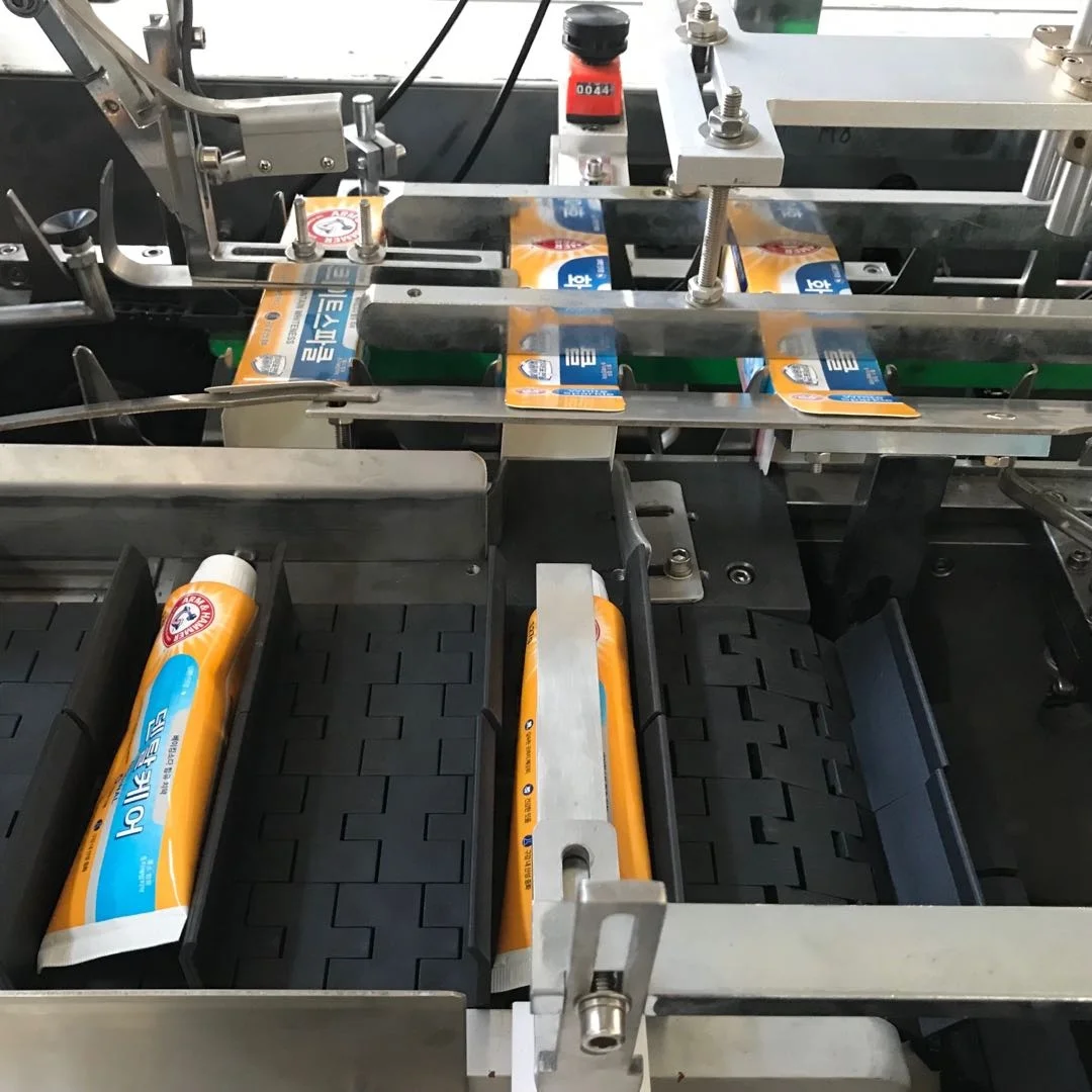 
Automatic Horizontal Intermittent Mechanism Toothpaste Tube With Leaflet Box Cartoning Machine 