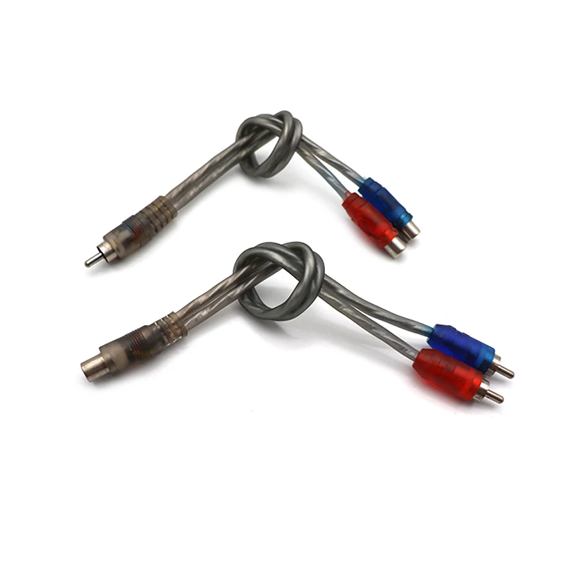 Wholesale RCA Y Splitter Adapter Cable Connector One To Two  Audio Splitter Cable