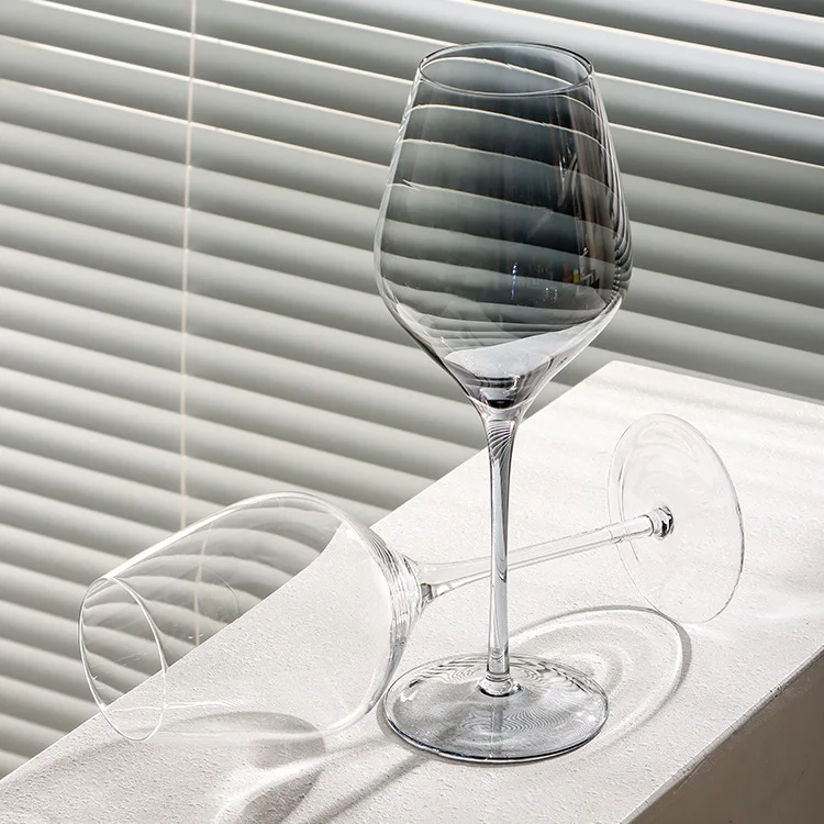 Crystal glass goblet amber wine glass set European style champagne glasses cocktail glasses 400ml