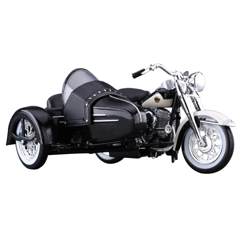 Maisto Motor 1:18 Diecast Motorcycle Three-wheel Motorcycle Retro Alloy Motorcycle Model