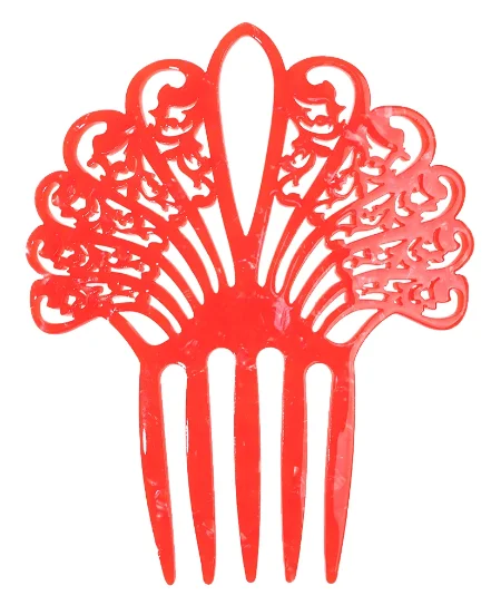 Wholesale Hollow Out Women Fork Hair Clip Classic Tortoiseshell Color Acetate Hair Combs Insert Style Combs For Hair Decoration