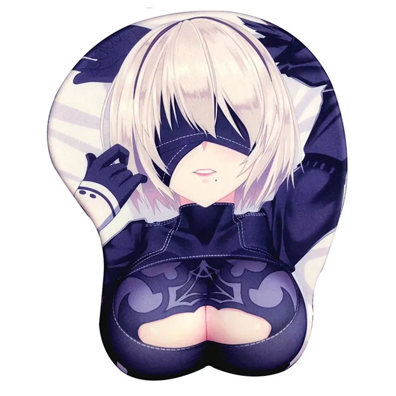 HOSHOM Soft Silica Gel Anime Mouse Pads Wrist Rest Cartoon Gaming Mouse Pad Printed 3D Ergonomic Custom Mouse pad Cute