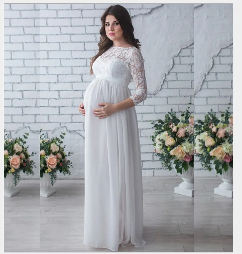 Lace Pregnancy Dress Maternity Dresses for Shoot Photo Photography Prop Sexy Maxi Gown Dresses for Pregnant Women Clothes