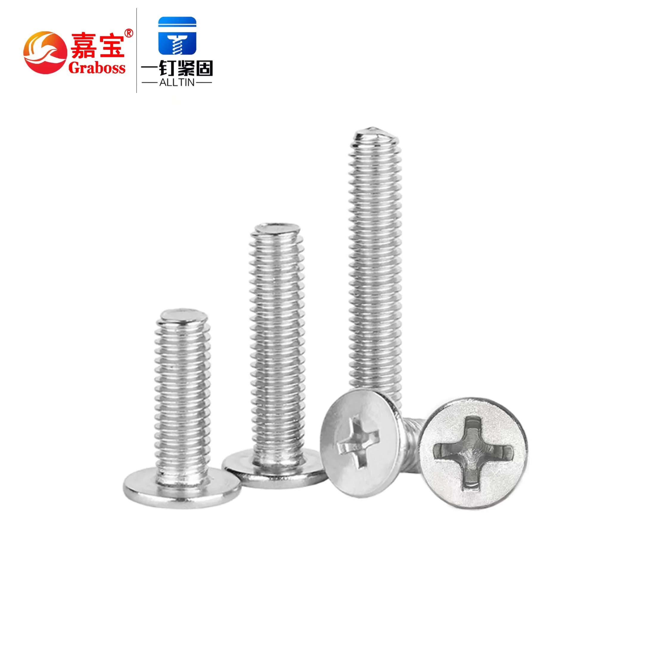 Stainless Steel M2 M2.5 M3 M4 M5 M6 M8 Phillips Thin Flat Head Laptop Screw Wafer Ultra Low Head Screw