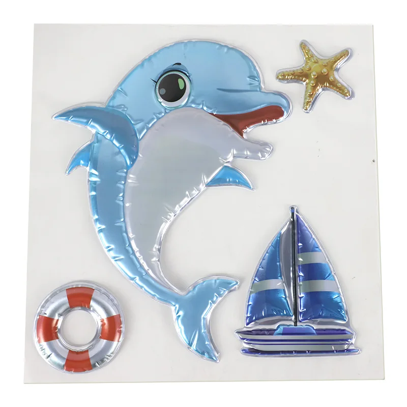 Wholesale Eco friendly Reusable Animal Dolphin Educational Bubble Stickers