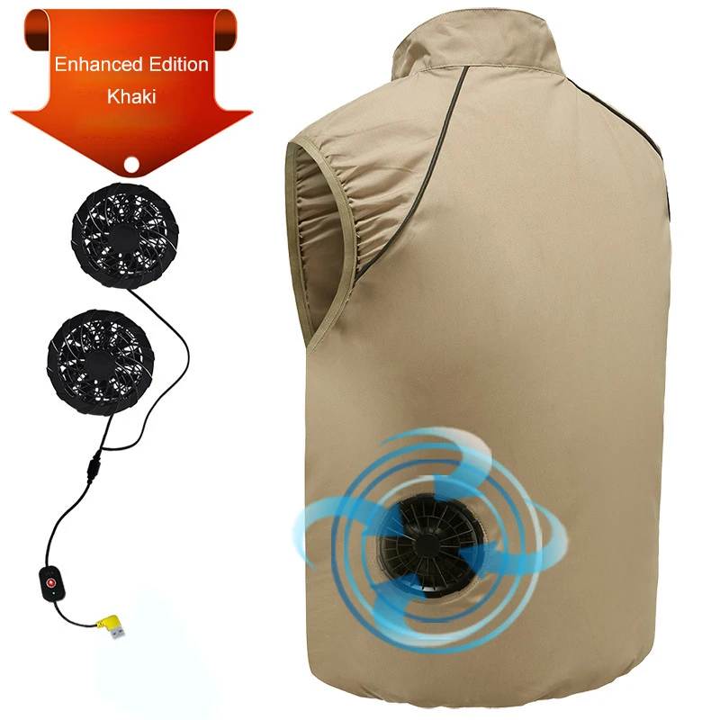 Hot Selling Smart Fast Cool  Waistcoat Outdoor Utility USB Powered Air Conditioning Fans Cooling Vest TC11114