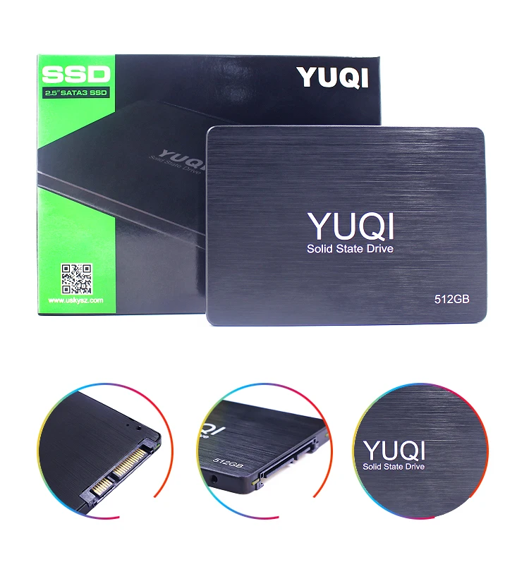 YUQI 2.5 inch SATA 3 120GB 240GB 480 GB 500 GB 128GB 256GB 512GB 1TB 2TB SATA3 SSD external hard drive laptop ssd card