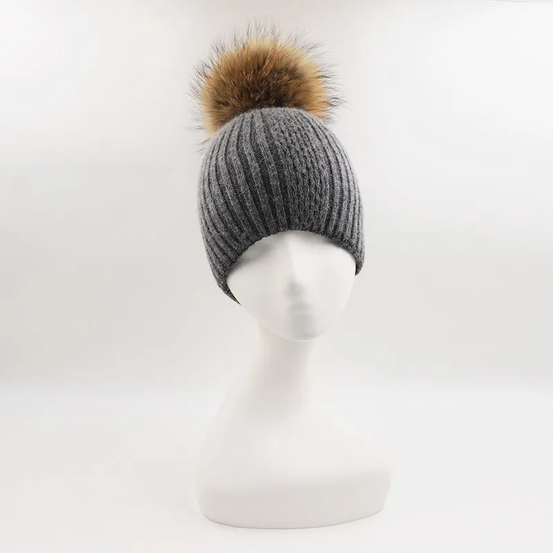 New joker hat womens knitted winter hat with pom warm hats