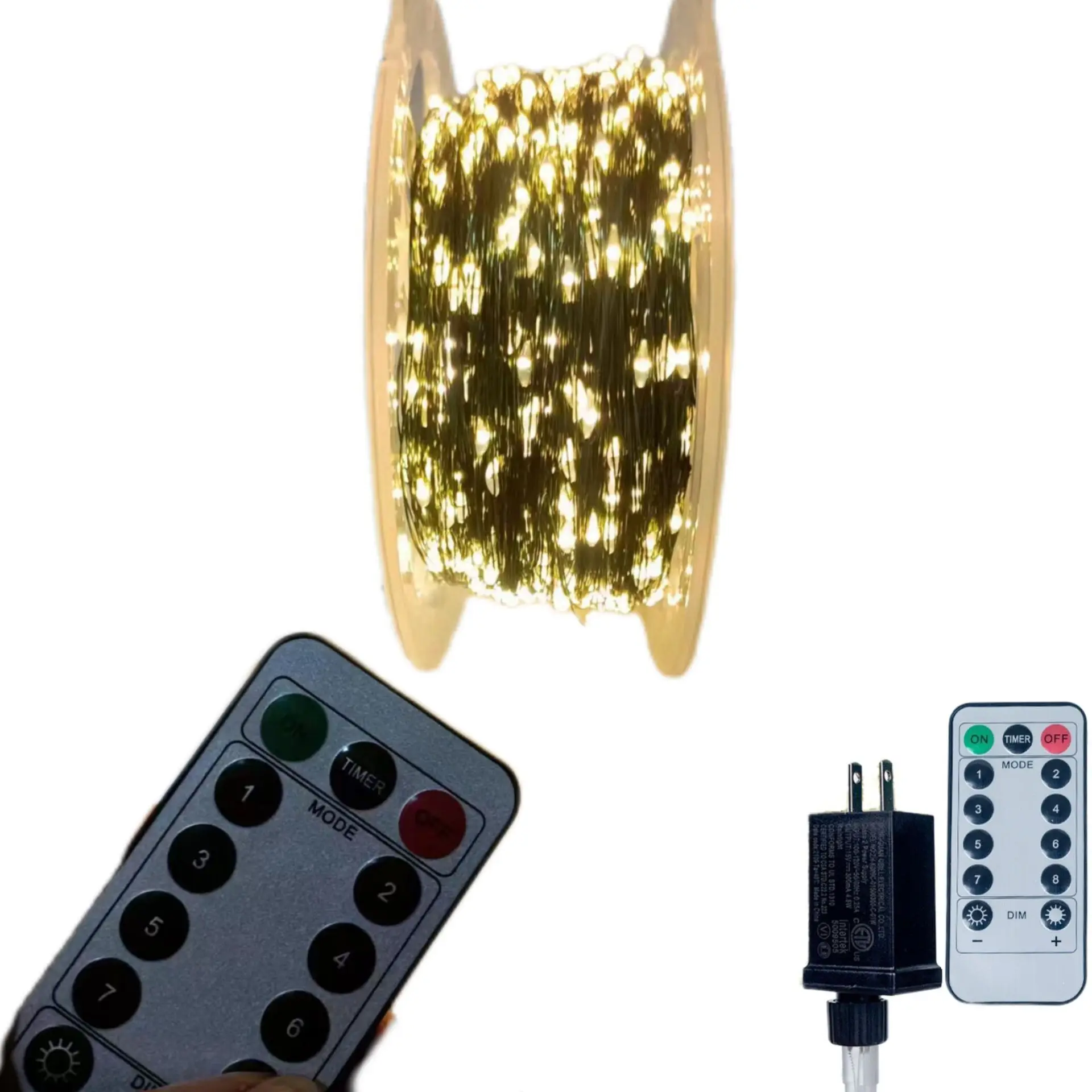 100M Remote 8Modes Green Wire Christmas LED String Fairy Light With Waterproof Eid Decoration Festival Christmas Light For Patio