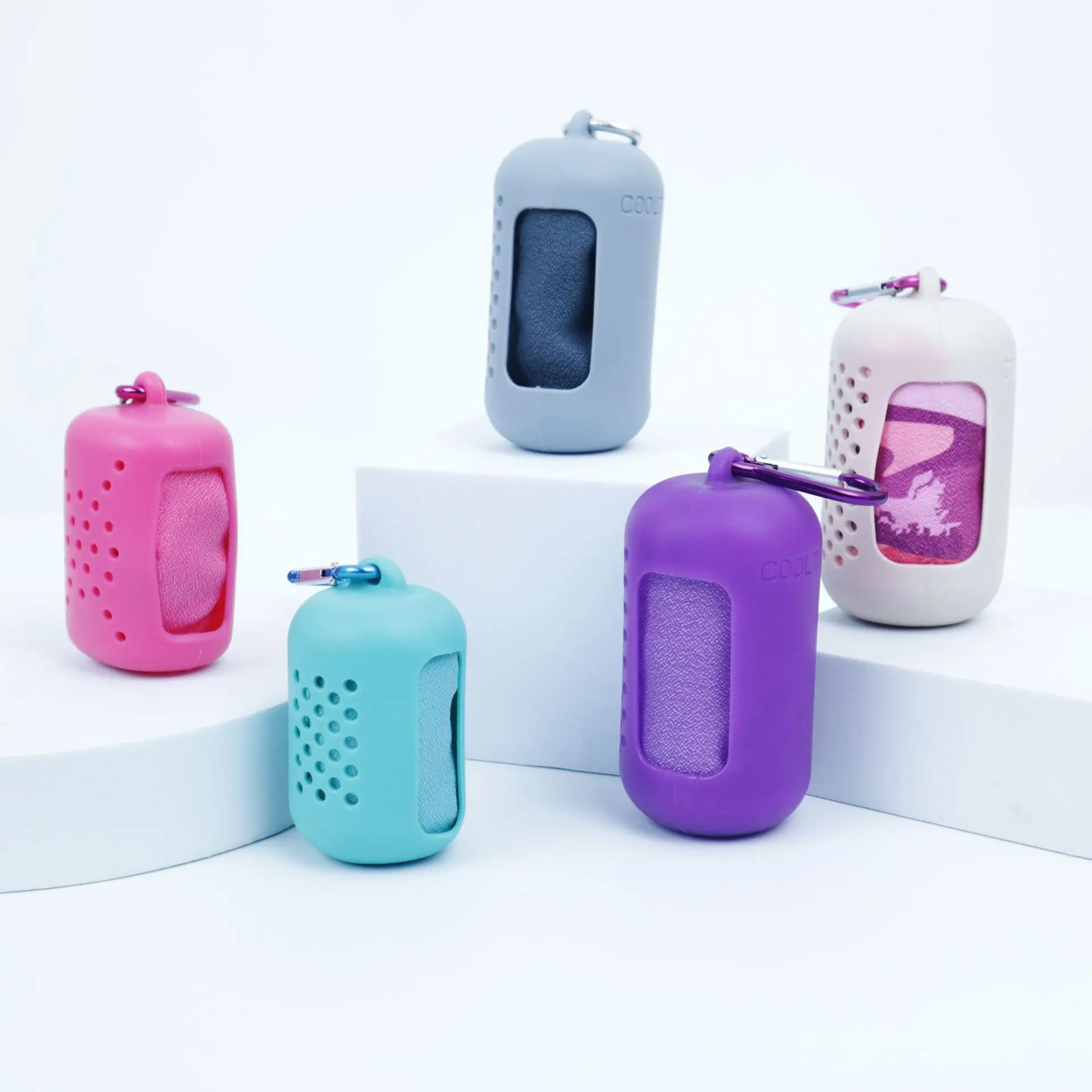 Portable Mini Silica Gel Set Cold Towel Polyester Fiber Outdoor Cooling Towel Fitness sports gym Running quick Dry Cool Towel