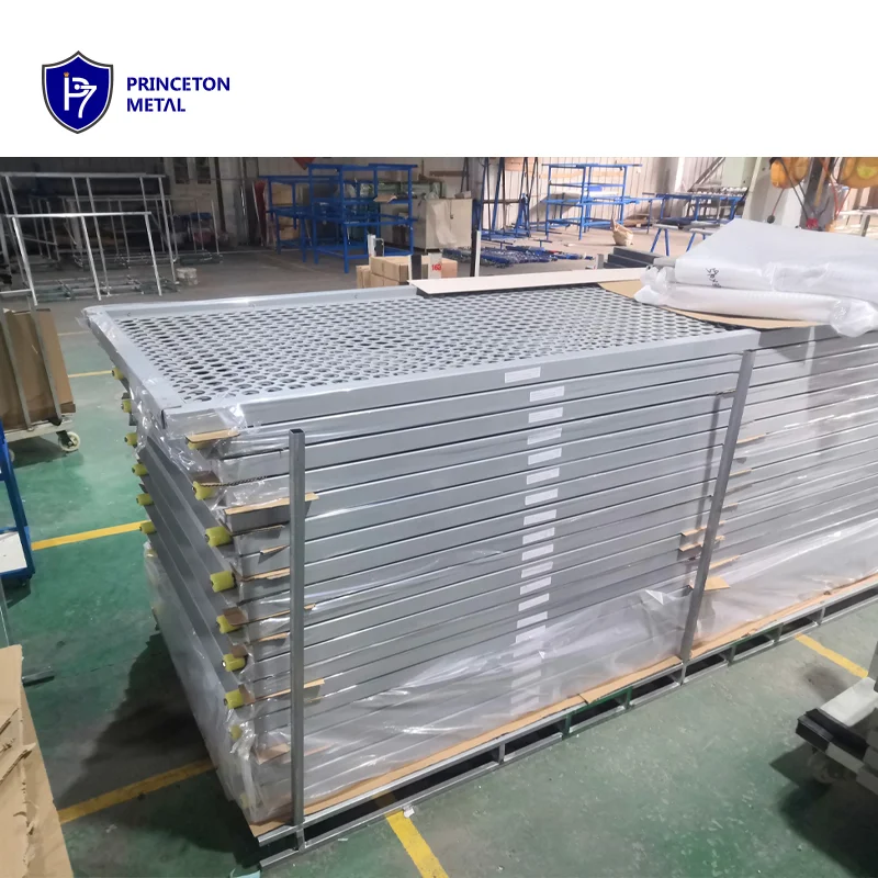 Metal privacy wall outdoor decorative protecting hood black aluminum Laser cut screen air conditioner cover