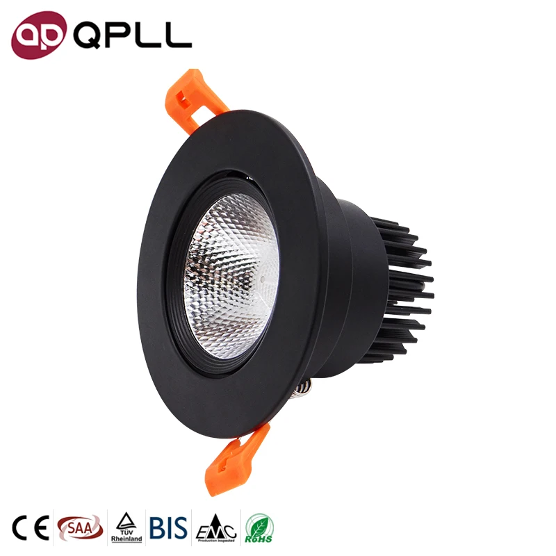 Modern Design Aluminium 7 Inch Led Spot Light Cob Chip Black Spotlight For Kitchen