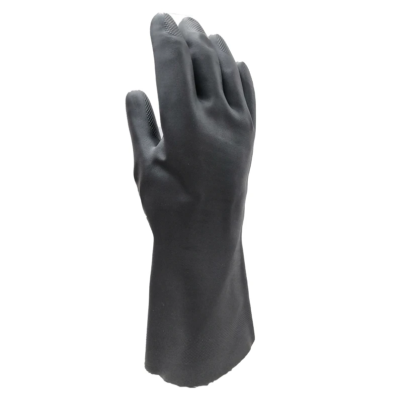 OEM Black Industrial Rubber Latex Gloves Anti-Slip Anti-Static Oil Resistant Safety Usage with Factory Price