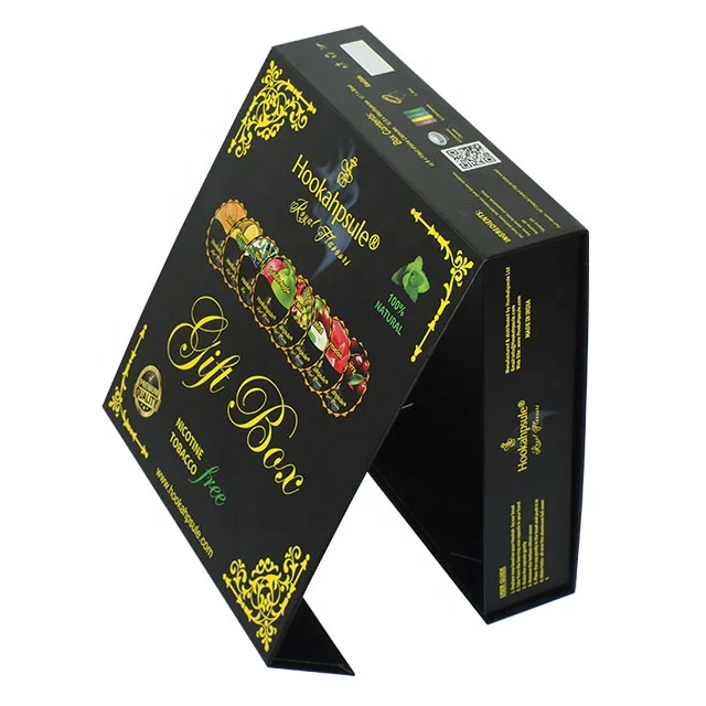 Hookah Spot UV Black Matte Packaging Gift Box Paper Box Package With Logo