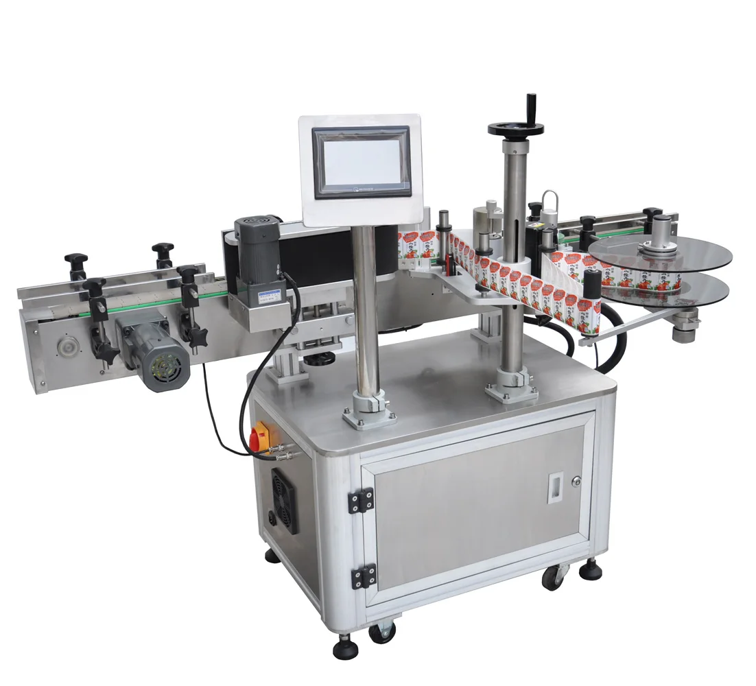 Paper sticker label sticking machine automatic horizontal bottle labeling machine