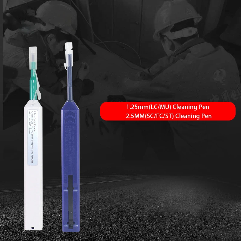 One-click Fiber Optic Cleaner, 1.25mm LC/MU Connector Cleaner, 2.5mm SC/FC/ST Connector Cleaner Pen