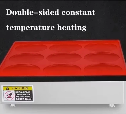 900W Waffle Making Machine 9 Holes Dorayaki Machine 220/110V Non Stick Round Shape Pancakes Maker