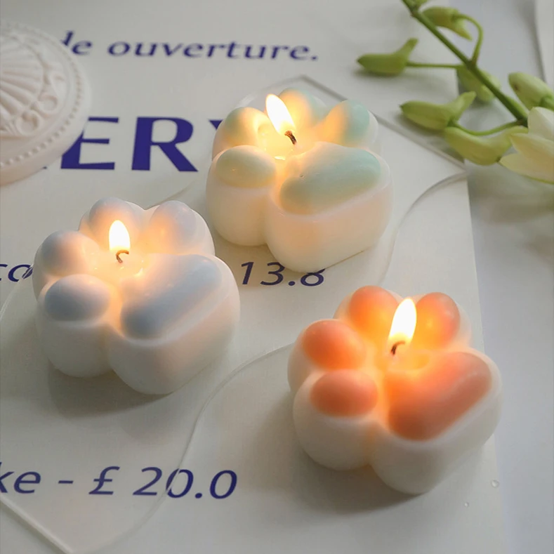 wholesale candle boxes custom luxury creative aromatherapy cute mini kitty claw scented soy wax candles