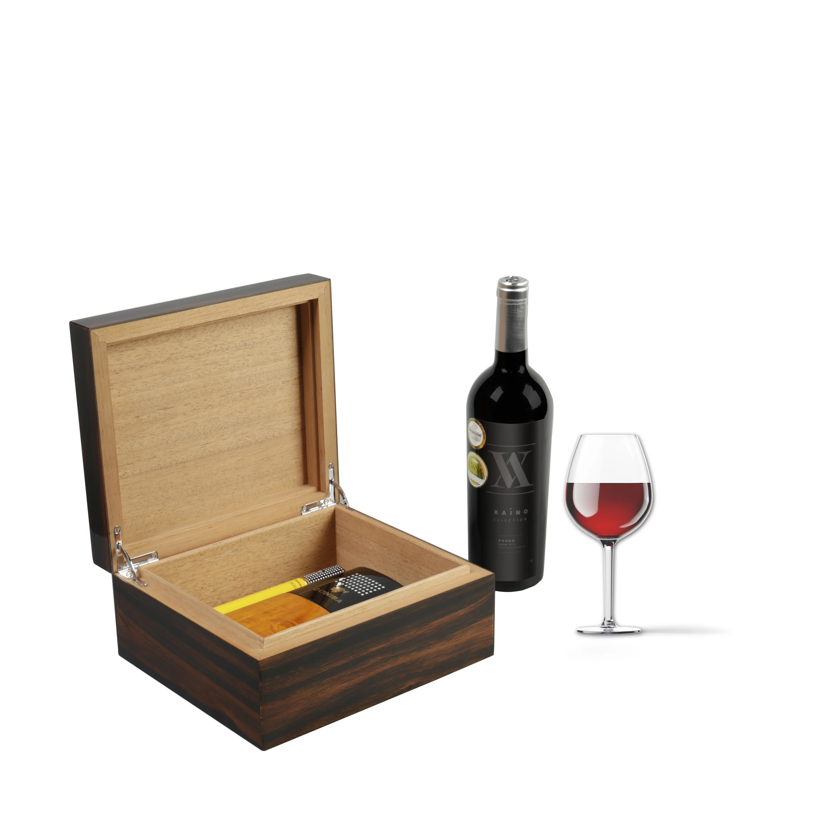 Single Empty Laser Engraving Cigar Packaging Lid Box Cigar Cases Custom Logo Wood Wooden Box DS TIMBER Gift & Craft Accept