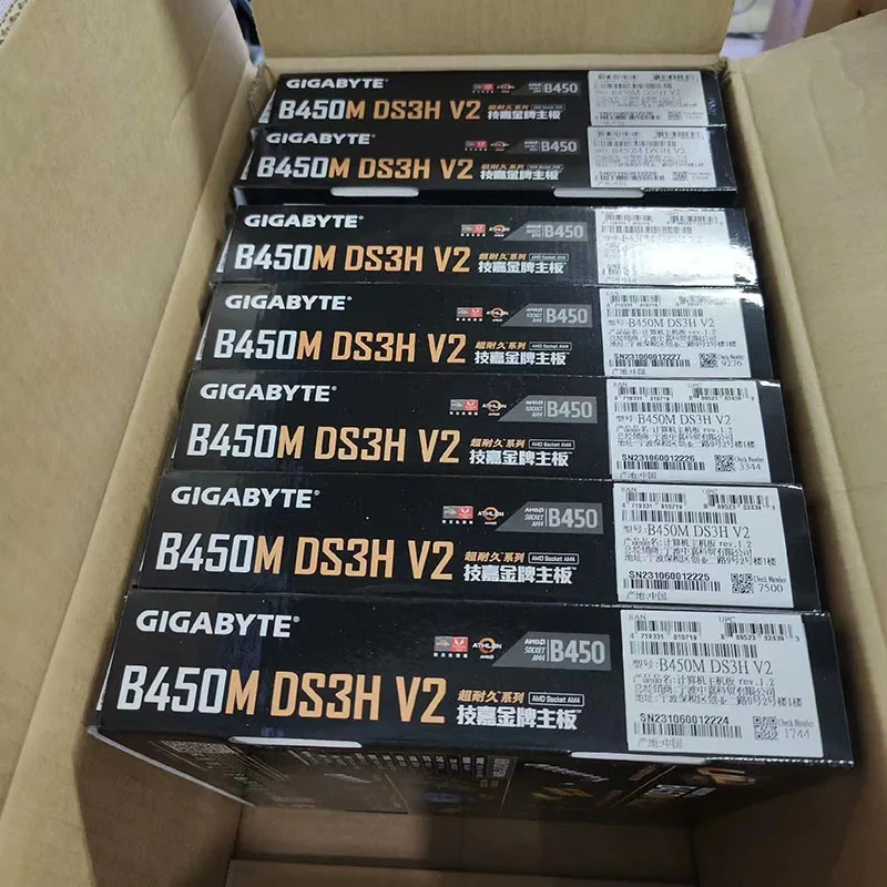 Оптовая продажа низкая цена новый Подержанный Восстановленный AMD Gigabyte B450M материнская плата для настольного компьютера 128 ГБ