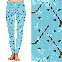 Yiwu legging factory Hot sale New mix leggings wholesale buttery soft blue background hockey leggings