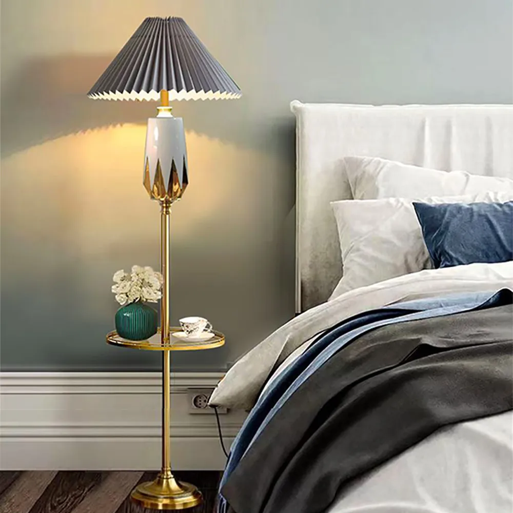 American Retro floor lamp luxury for living Room Decor or Bedside Bedroom Study European Decorative standing lamp