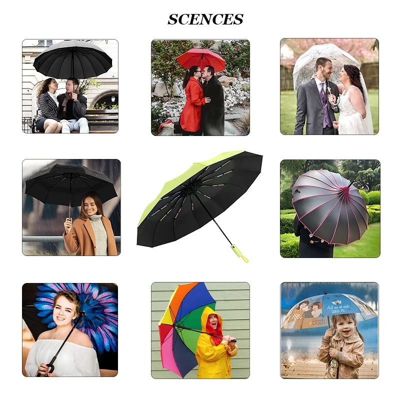 Manufacturer wholesale Colorful Umbrella Automatic 3 fold Sun and Rain Prevention Umbrella