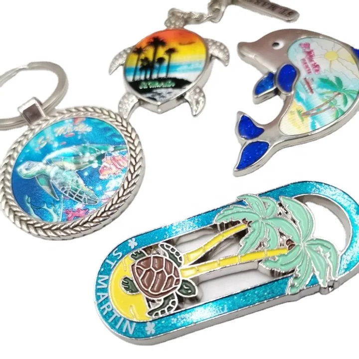 Металлический брелок из фольги в форме морских животных