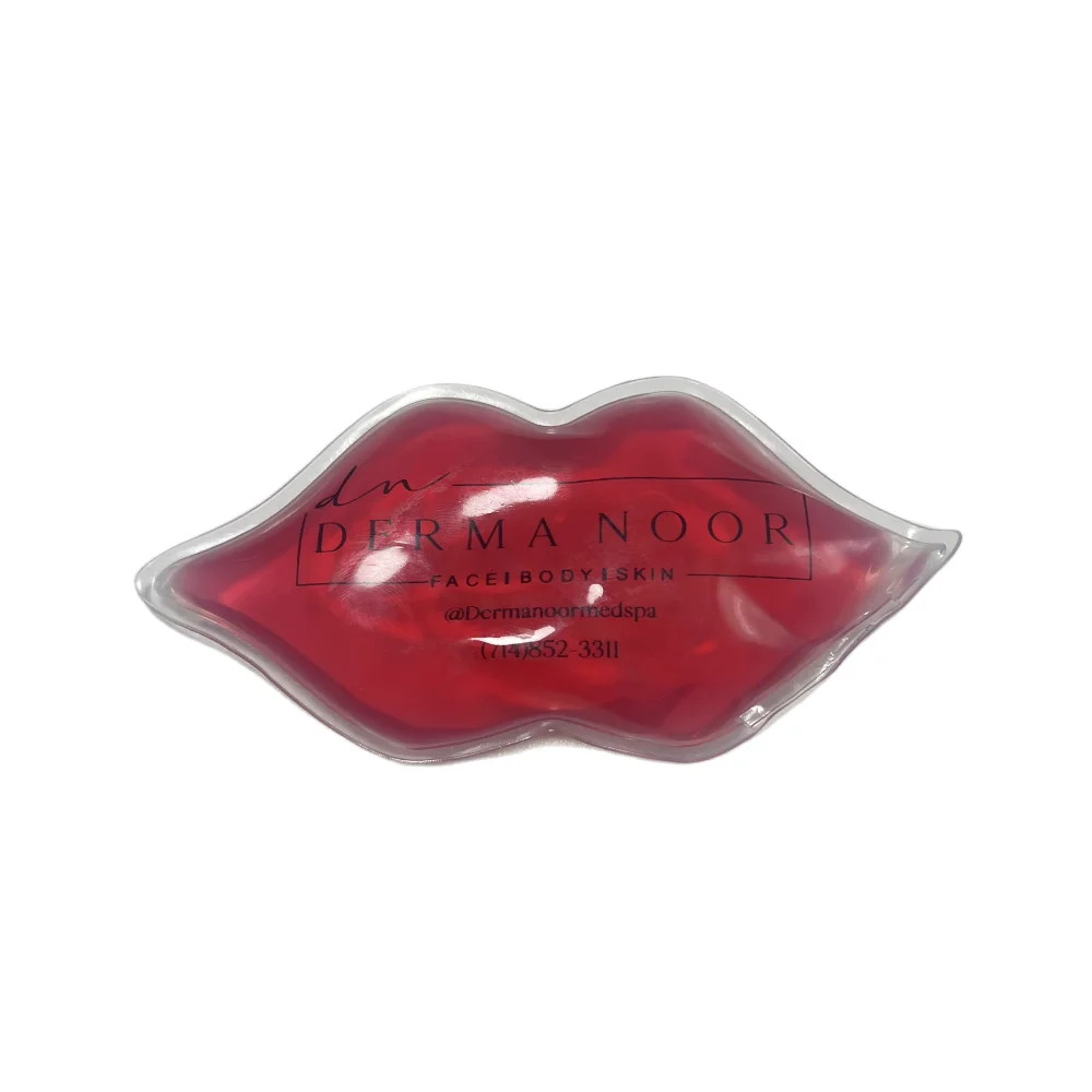 Hot Selling Gel PVC Hot Cold Pack customized Lip Shape Ice Packs with Logo Printing