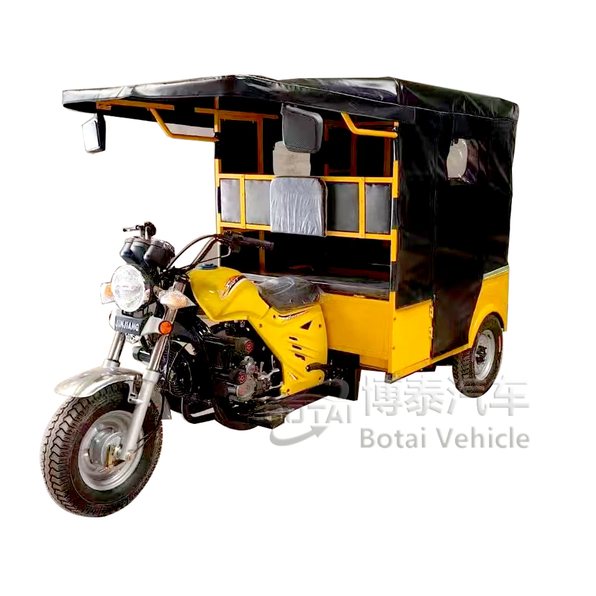 150cc трехколесный мотоцикл с закрытой кабиной пассажирский велосипед такси лучшие продажи Tuktu