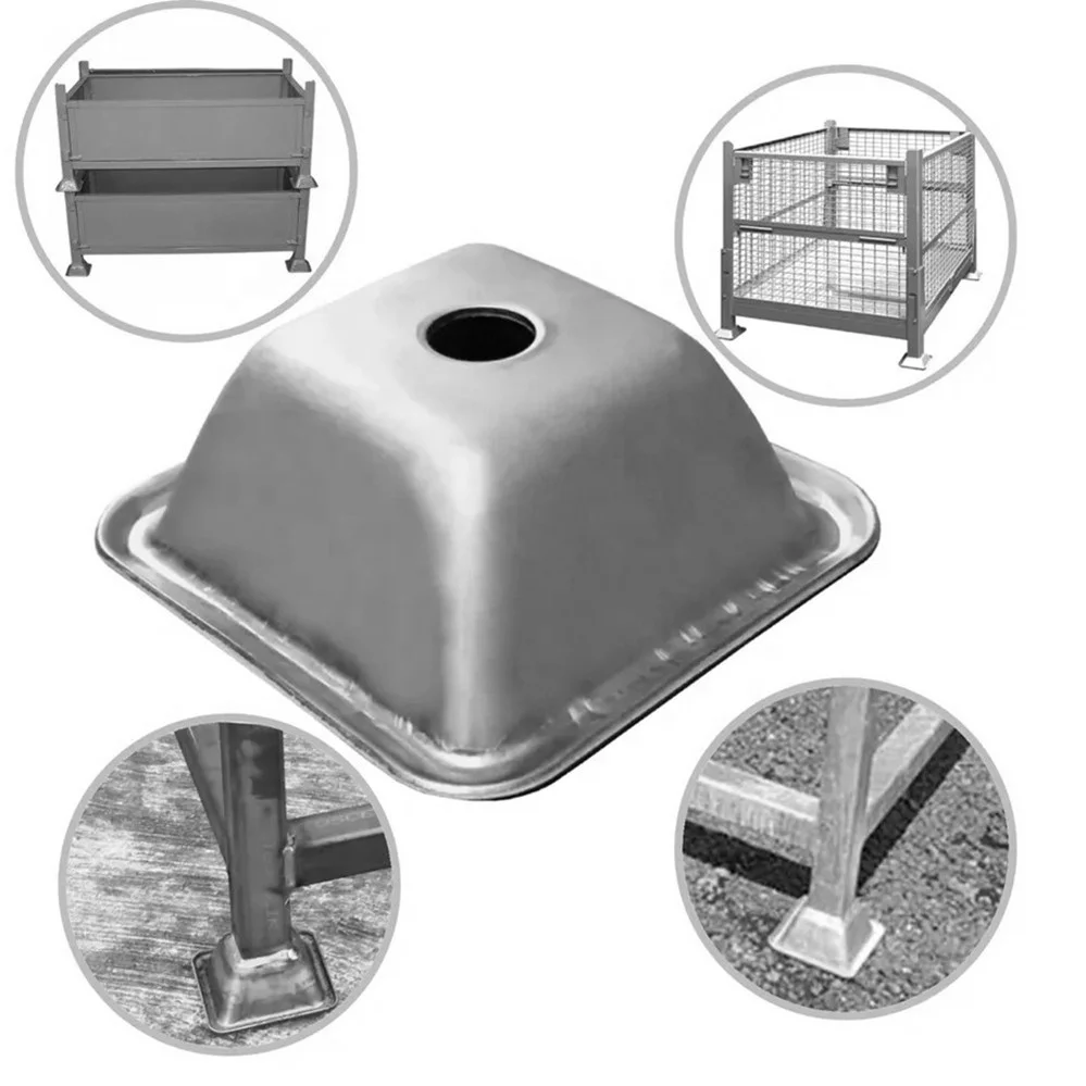 custom made square stillage foot steel pallet stillage feet