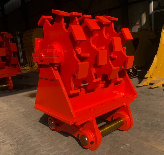 RSBM factory price  Backhoe compaction wheel 30t excavator pad compaction wheel