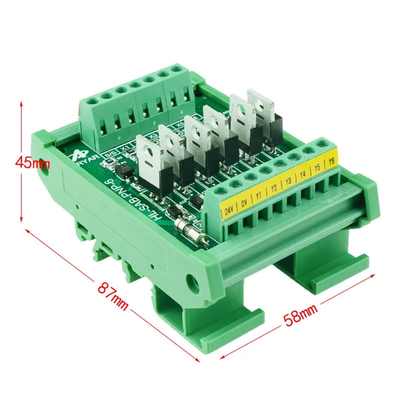 6 Channel Single Chip Microcomputer PLC Signal Amplifier Board Photocoupler Isolation Input 3.3-5V Output PNP