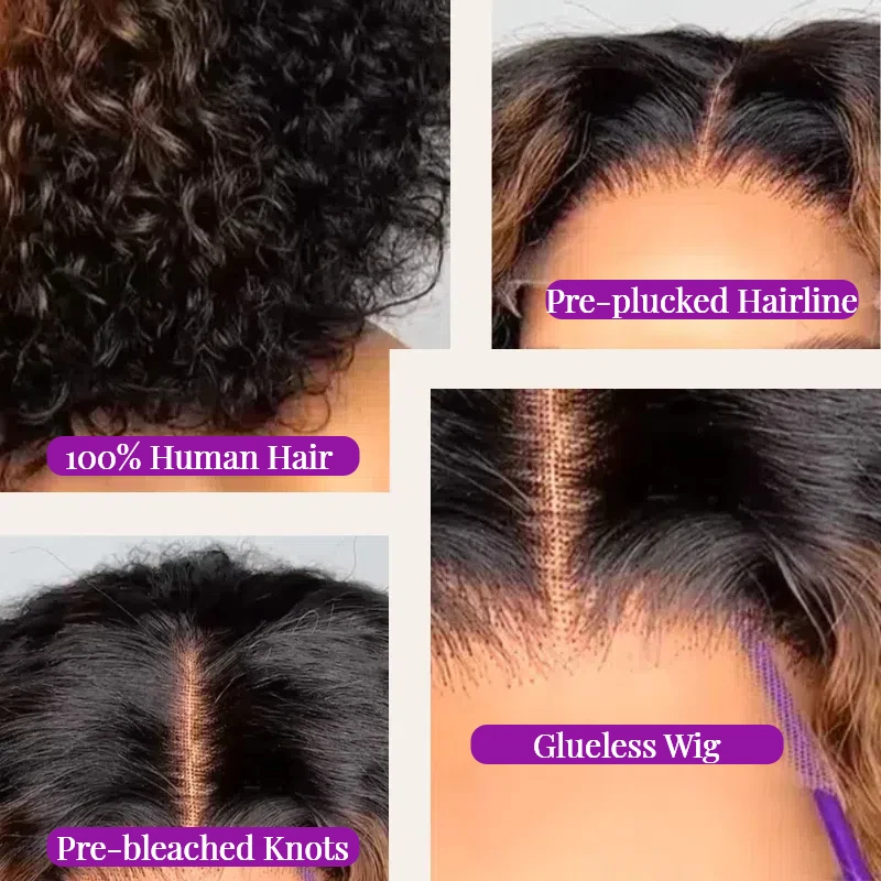 200% Short Curly Bob 13x4 HD Lace Frontal Wig Brazilian Remy Human Hair Pre Plucked Hairline 5x5 Glueless Closure Wig For Women