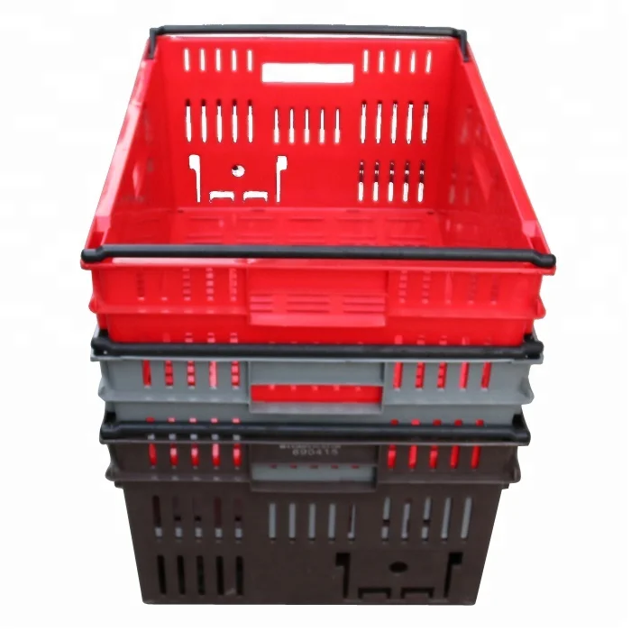 QS  Plastic Crates for Mushrooms Standard Bale Arm Tray Wholesale Plastic Fruit Basket
