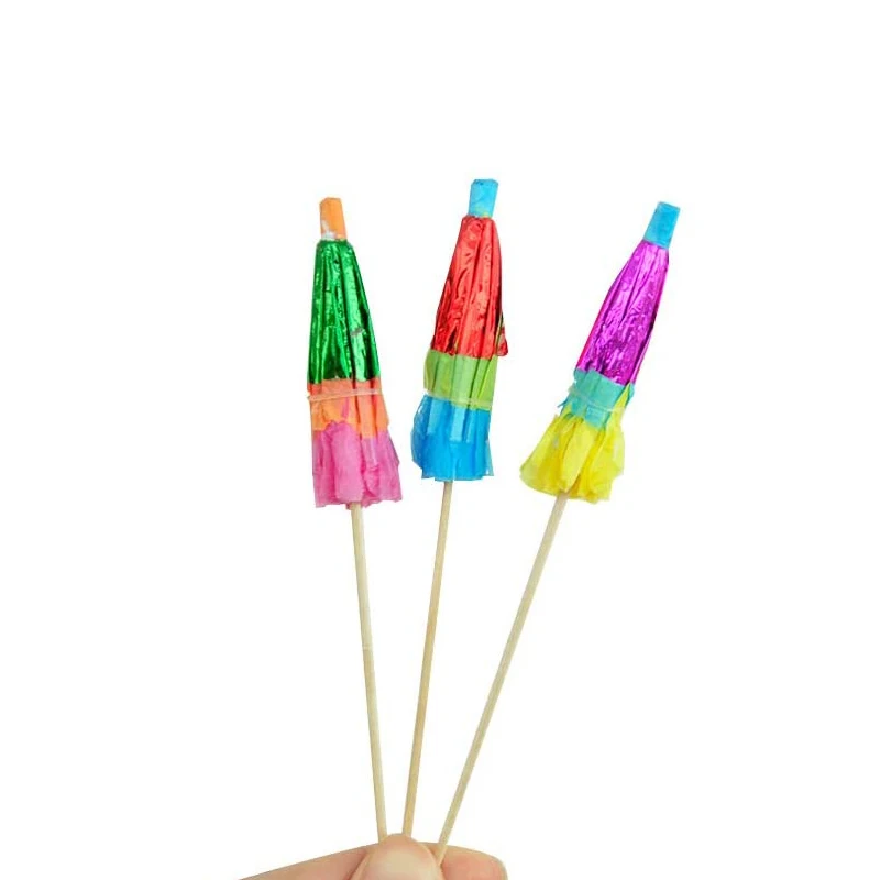  colorful customized party drink parasol cocktail umbrella