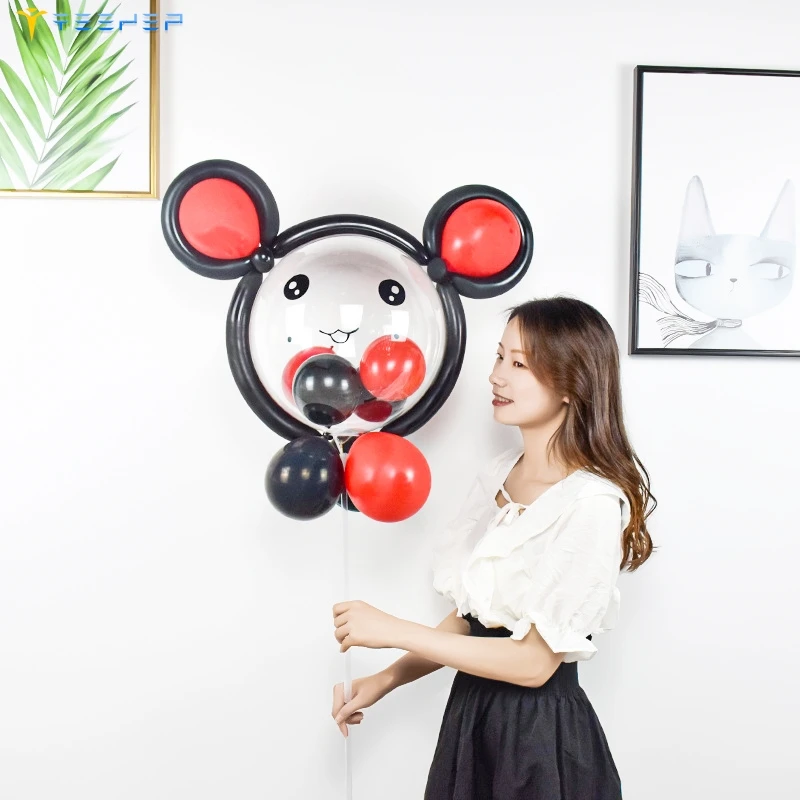 Cartoon Toy Flower Glass Balloon China Factory Wholesale Led Bobo Balloons Birthday