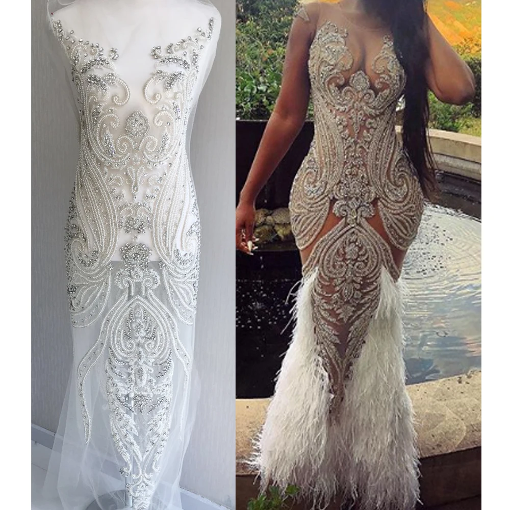 Модные красивые драгоценные камни вышитые бисером камень кристалл горный хрусталь аппликации для платья платье для свадебных церемоний, WDP-069