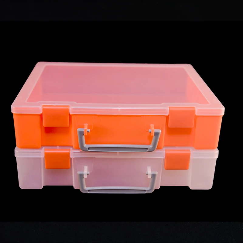 Clear Plastic PP Empty Box Lattice Jewelry Parts DIY Toy Storage Box Packaging Finishing Tool Box