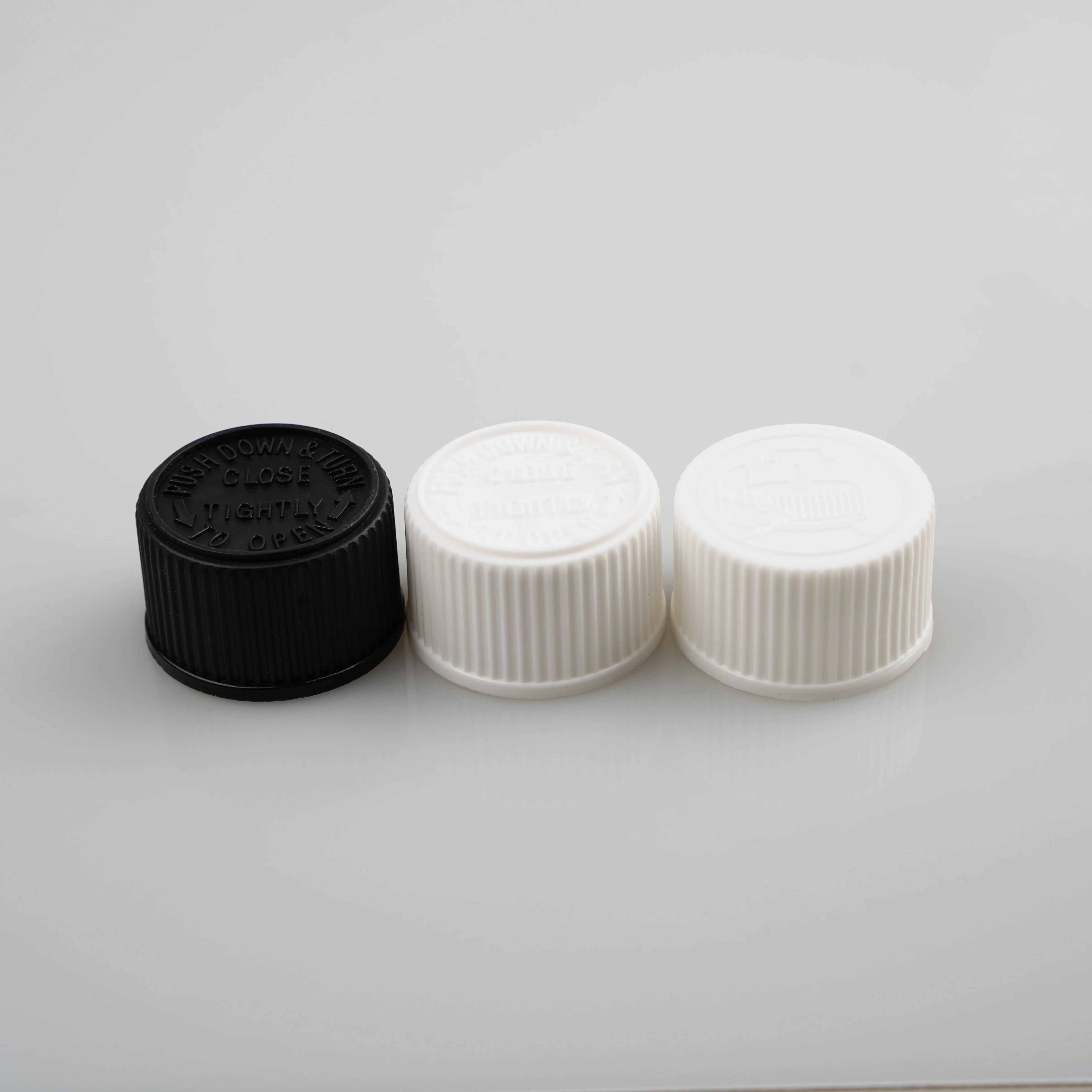 24mm bottle plastic child resistant CRC lid with PE liner