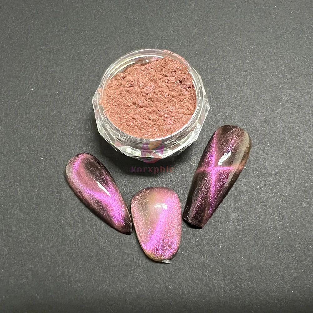 Best Selling 9d Concrete  Raw Material Magnetic Pigment Holographic Cat Eye Pigment Nail
