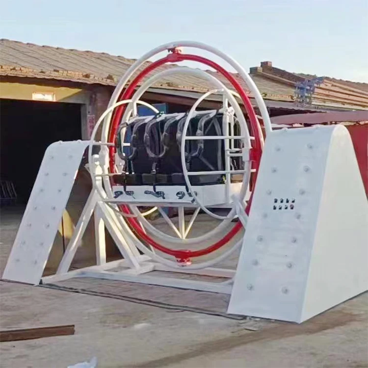 China manufacture 2024  New Amusement Extreme Outdoor Electric Gyro 3D Space Ball Ring Loop Human Gyroscope Rides